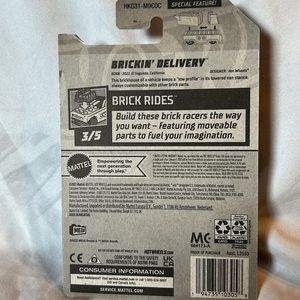 Mattel | Toys | Hot Wheels Brick Rides Brickin Delivery | Poshmark